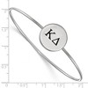 Black Bow Jewelry Sterling Silver Kappa Delta Greek Life Bangle Bracelet 7 Inch - 2 of 3