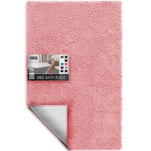 Hearth & Harbor Bathroom Rugs, Machine Washable Chenille Bath Mat for Bathroom - 1 of 4