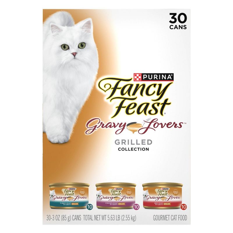 Purina Fancy Feast Gravy Lovers Variety Pack Chicken, Turkey &#38; Beef Flavor Wet Cat Food Cans - 3oz/30ct, 6 of 10