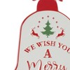 HomeRoots 10" X 8" White Red And Green Metal Christmas Bell Hanging Wall Decor - 4 of 4