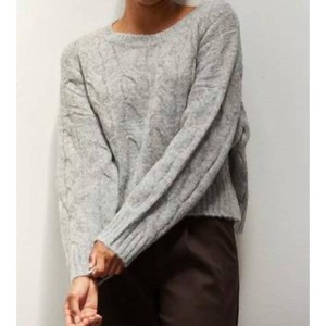 Women's Chunky Cable Knit Sweater - CRESCENT - 1 of 3
