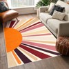 Area Rug, Machine Washable Colorful Area, Non Slip Rug for Living Room, Indoor Non-Slip Carpet, Modern Minimalist Front Door Mat, Sun Accent Rug - 3 of 4