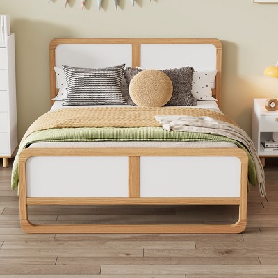 VYNXARIA Modern Style Full Size Solid Wood Platform Bed