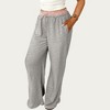 Anna-Kaci Women's Wide Leg Lounge Pants with Soft Stretch Fabric, Elastic Gingham Waistband and Adjustable Drawstring Fit - 4 of 4