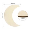 Unique Bargains Unfinished DIY Craft Decoration Blank Wood Moon Pieces 10 Pcs - 2 of 4
