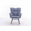 Lyngins Modern Teddy Fabric Home Indoor Rocking Chair,Small Nursery Chair for Bedroom,Kids Room,Living Room - 4 of 4