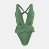 Women's Plunge High Leg One Piece Swimsuit - Cupshe - 3 of 4