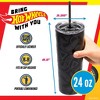 Hot Wheels x Dragon Glassware 24 oz Vacuum Insulated Tumbler with Lid and Straws Finish Line - 3 of 4