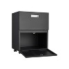 Vynxaria Black 2-Door Copier Cabinet - Mobile Utility Storage Cabinets with Adjustable Shelves - 2 of 4