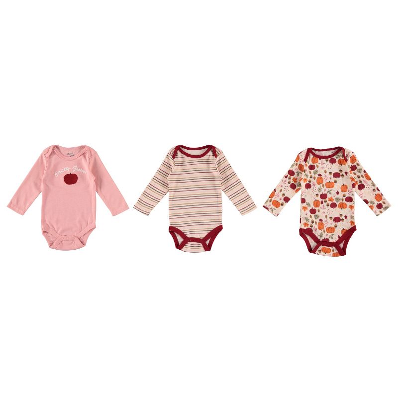 Chick Pea Baby Girl Onesie Long Sleeve Bodysuit Cute Baby Shower Gift, 2 of 3