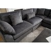 L-Shaped 6-Seater Sectional Sofa, Corduroy, Deep Seat, 7 Pillows - 4 of 4