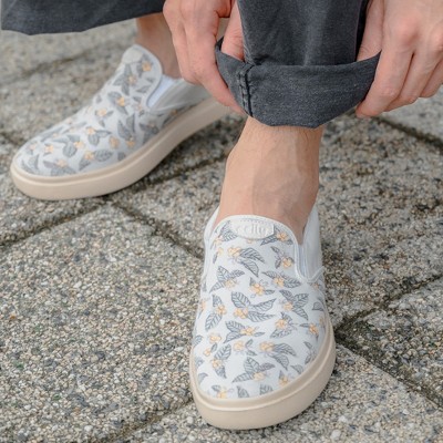 CCILU Xpresole Cody Men Slip-On Casual Eco-Friendly Sneakers Walking Shoes White Coffee Flowers 9 — фото 3
