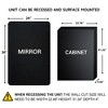 TEHOME Garnes Rectangular Recessed or Surface Mount Metal Medicine Cabinet with Mirror - 4 of 4