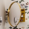 OUTSUPPLY Round Metal Framed Bathroom Storage with Mirror, Adjustable Shelves, Modern Medicine Cabinet - 3 of 4