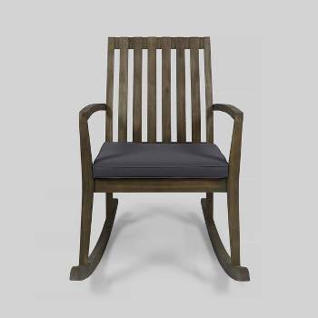Colmena Acacia Patio Wood Rustic Rocking Chair - Christopher Knight Home