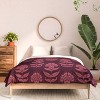 Deny Designs Schatzi Brown Aurelia Floral Burgundy Queen/Full Comforter and Sham Set (2-3pc Set) - 3 of 4