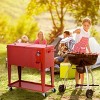 Costway 80-quart Cooler Beer Cart Outdoor Entertaining Rolling Party Steel Bar Bistro - 4 of 4