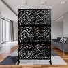 CAVINAS Patio Privacy Screen Modern Metal Fence Panels with Leaf Pattern for Outdoor Decor, 76" H×48" W - 2 of 4