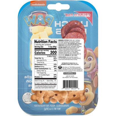 Crunch Pak PAW Patrol Lunch Bites with Pepperoni, Mozzarella &#38; Cinnamon Dog Bone Cookies - 3oz_0