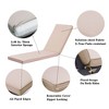 PAGED 2-Piece Polyester Patio Chaise Lounge Cushion Replacement Patio,Patio Cushion with High Resilience Sponge for Pool,Deck,Khaki - 4 of 4