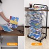 Art Drying Rack, Removable Shelves Mobile Paint Drying Rack with Lockable Castors, Canvas Rack Art Storage Ideal for Schools and Art Studios - 4 of 4