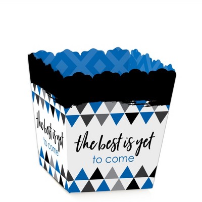 Big Dot of Happiness Blue Grad - Best is Yet to Come - Party Mini Favor Boxes - Royal Blue  Graduation Party Treat Candy Boxes - Set of 12