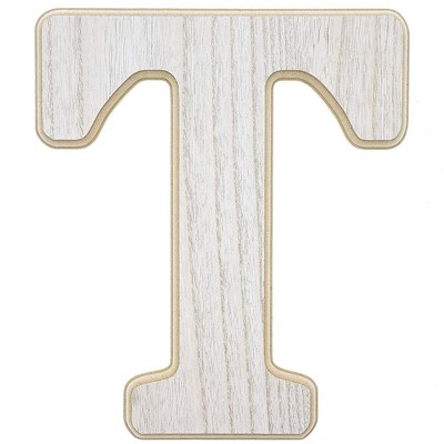 Genie Crafts Unfinished Wood 12-Inch Decorative Letters T Alphabet for DIY Crafts & Home Wall Decor