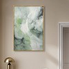 Art Remedy Rainfall on the Grass Green Abstract Wall Art Framed - 2 of 4