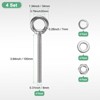 Unique Bargains Stainless Steel Durable Rust-Resistant Eyebolts with Nuts Washers Male Screw for Fastening 10 Pcs - 3 of 4