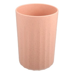 Unique Bargains Bathroom Tumbler with Smooth Lines Wheat Straw Cup for Bathroom for Toothpaste 4.09''x2.80'' 1Pc - 1 of 4