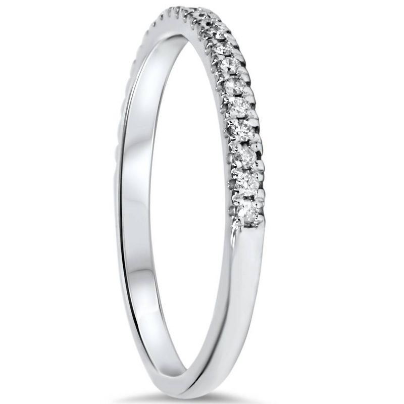 Pompeii3 3/4ct Diamond Cushion Halo Engagement Wedding Ring Set White Gold, 3 of 6