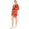 LA LEELA Women's Beachwear Swimsuit Coverups for Women Summer Swim Beach Dress Cover Ups for Swimwear Women Party Bathing Suit 3X-4X Red,Floral - 4 of 4