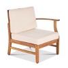 Outdoor Sectional Sofa Set, 5 Seater Acacia Sofa Set with Cushions and Pillows, 6 Pcs Sofa with Wood Frame and PE Cushions-Coolbibila - 2 of 4
