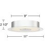 Possini Euro Design Modern Ceiling Light Flush Mount Fixture 11" Wide Chrome LED Round Crystal Sand Clear Acrylic Ring for Bedroom Kitchen Living Room - 4 of 4