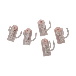 Unique Bargains Utility 3-Hook Adhesive Flower Cutout 3.15"x1.38" 5 Pcs - 1 of 4