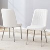 Sapphtopaz Modern PU Leather Dining Chairs, Side Chairs Kitchen Chairs with Backrest & Metal Legs for Dining Room, Kitchen - 2 of 4