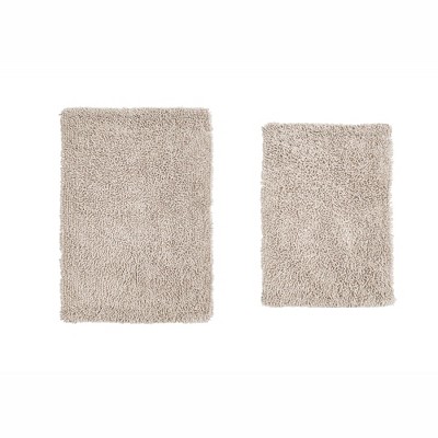 Fantasia Bath Rug Collection Cotton Shaggy Pattern Tufted Set of 2 Bath Rug Set - Home Weavers