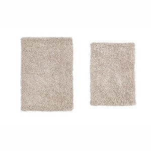 Fantasia Bath Rug Collection Cotton Shaggy Pattern Tufted Set of 2 Bath Rug Set - Home Weavers - 1 of 3