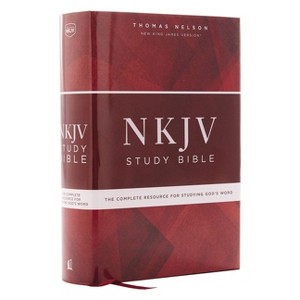 NKJV Study Bible, Hardcover, Red Letter Edition, Comfort Print - by  Thomas Nelson - 1 of 1