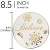 Certified International Set of 4 Christmas Glitter Salad Plates Gold - 3 of 4