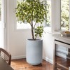 LuxenHome Minimalistic Modern Gray 23-Inch Tall Round MgO Planter - 2 of 4