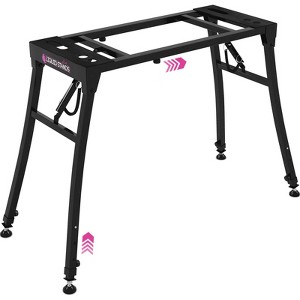 Liquid Stands Collapsible Piano Keyboard Stand - Adjustable & Portable Music Stand - Fits 54-88 Key Electric Digital Pianos - Musical Keyboard Table - 1 of 4