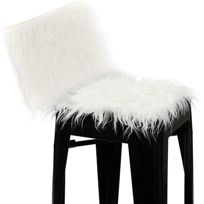 white fluffy seat covers