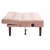 GDFStudio Adonis Foldable Tufted Tech-Cloth Fabric Sleeper Sofa with Charging Port and Adjustable Backrest - 2 of 4