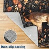 Area Rugs: Washable Non-Slip Vintage Sika Deer Floral Carpet, Soft Low Pile Foldable Stain Resistant for Living Room, Bedroom, Home - 3 of 4