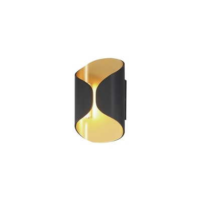 ET2 Lighting Folio 2 - Light Wall Light in  Black/Gold