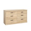 Sauder Aspen Post 6 Drawer Dresser Prime Oak: Metal Frame, Horizontal Storage, 5 Year Warranty - 2 of 4