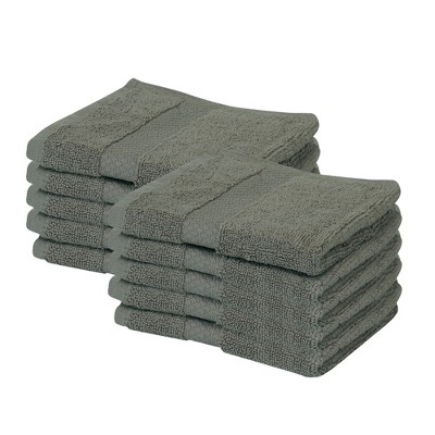 Splash Zero Twist 100% Ring Spun Cotton Face Washcloth Set – Reversible, 550 GSM, Soft, Lightweight, Highly Absorbent Towels for Bathroom