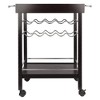 Johnnie Bar Cart Dark Espresso - Winsome: Hardwood Beverage Trolley with Wine Storage, 30 Day Limited Warranty - image 4 of 4