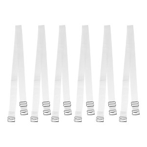 Unique Bargains ABS Non-Slip Adjustable Invisible Clear Bra Shoulder Strap with Stainless Steel Hook Transparent 3 Pair - 1 of 4